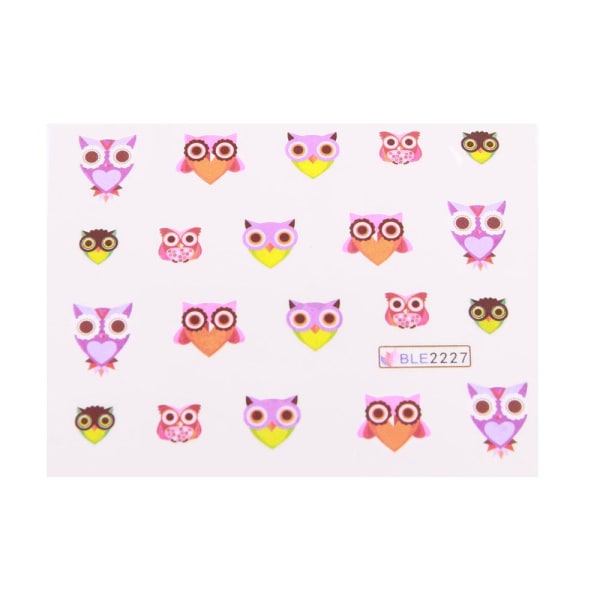 11 arkkia Owls kynsitarrat, kynsikoristeet Multicolor