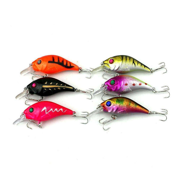 37-pack fiskedrag wobbler, Minnow mixed, Crankbait multifärg