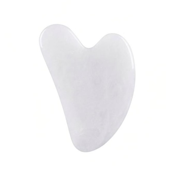 Naturlig Gua Sha Jade Rose Quartz Stone Face Board Tool - Dark green