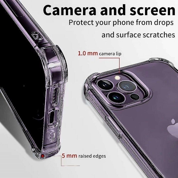 iPhone 16 Pro Max - Silikon støtsikkert deksel ekstra støtsikkert Transparent