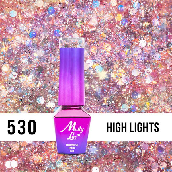 Mollylac - Geelilakka - Murskatut timantit - Nr530 - 5g UV-geeli/LED
