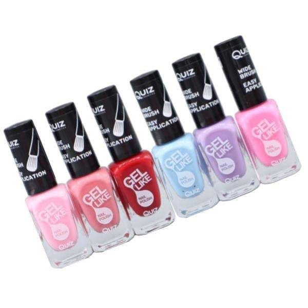 6st nagellack, nail polish - Set  - multifärg