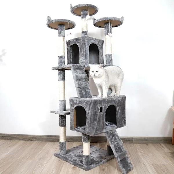 Kattetræ - 170cm - Kradsestolper - Kradsemøbler Dark grey