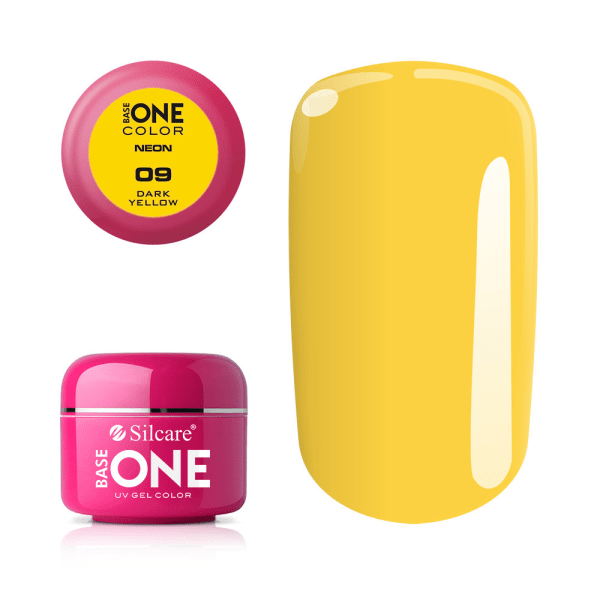 Base one - Neon - Tummankeltainen 5g UV-geeli Yellow