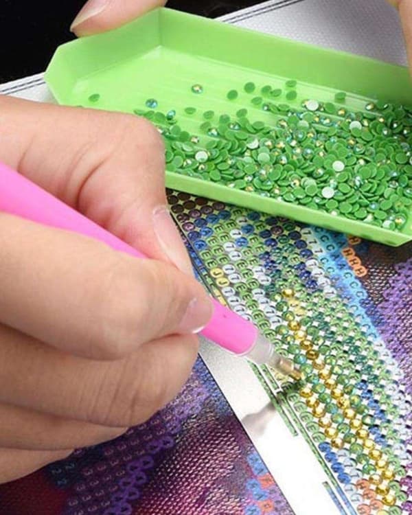 4 dele - Pen til diamantmaling - Diamantmaling - Kit Multicolor