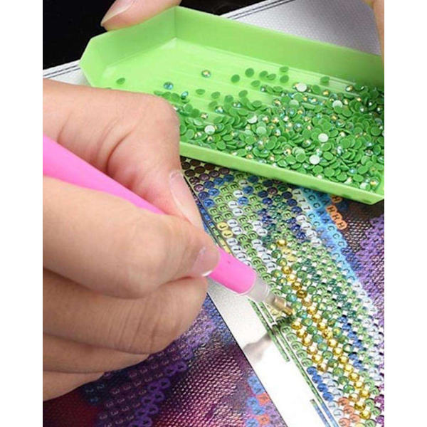 4 deler - Penn for diamantmaling - Diamantmaling - Sett Multicolor