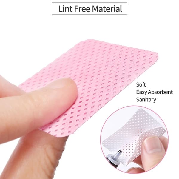 500 lofrie puter, negleservietter, negleputer, øyevippelimpads Pink