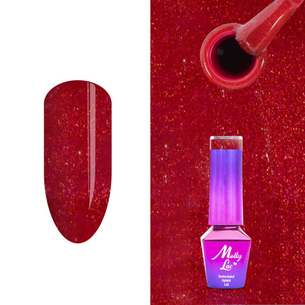 Mollylac - Gellack - Glødetid- Nr234- 5g UV-gel / LED Red