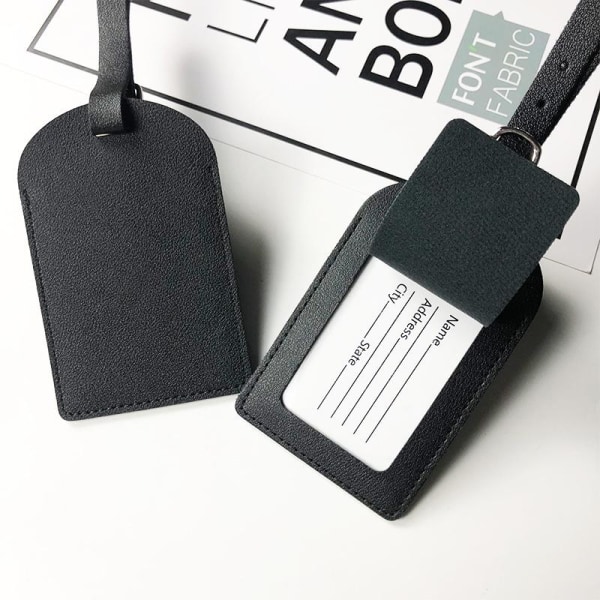 Bagagetag / Adresstag / Luggage tag - Märkning väska Svart