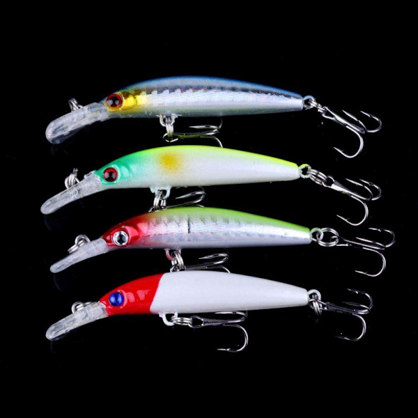 20-pack fiskedrag wobbler, Minnow mixed, Crankbait multifärg