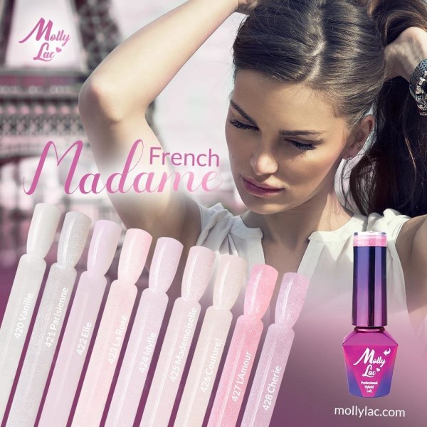 Mollylac - Gellack - Madame French - Nr421 - 5g UV-gel / LE5