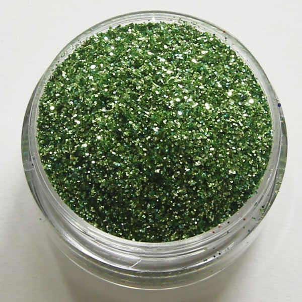Negleglitter - Finkornet - Blandet grønt - 8ml - Glitter Green