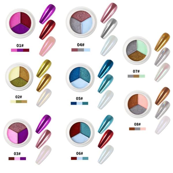 Magic Mirror Solid Nail Glitter Powder - Pigment - Negledekorasjoner Nr - 07