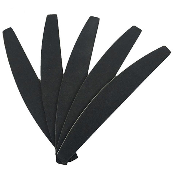 5-pack Half moon svart - 100/180 - Nagelfil Svart