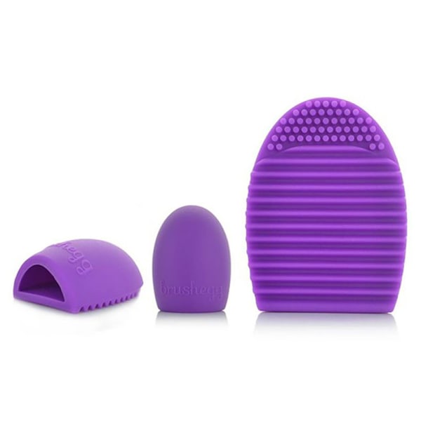 Brushegg, brushcleaner - renser makeup børster 6 farver Purple