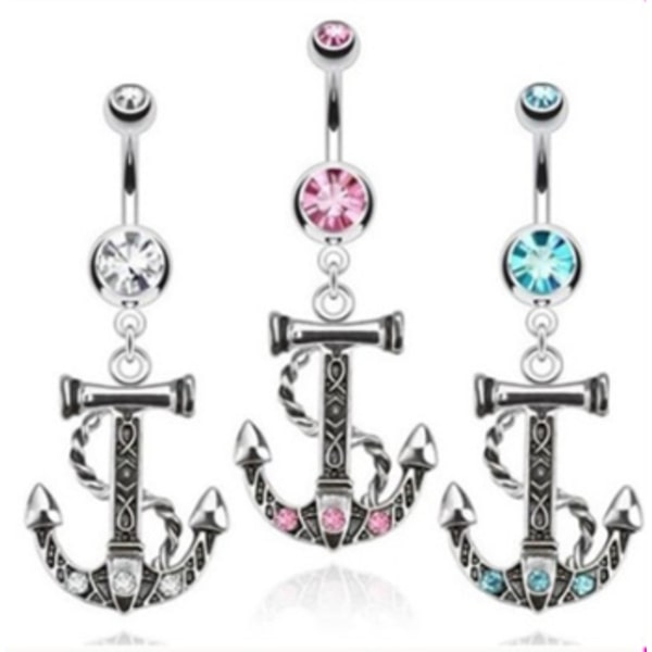 Navlepiercing - Anker Turquoise
