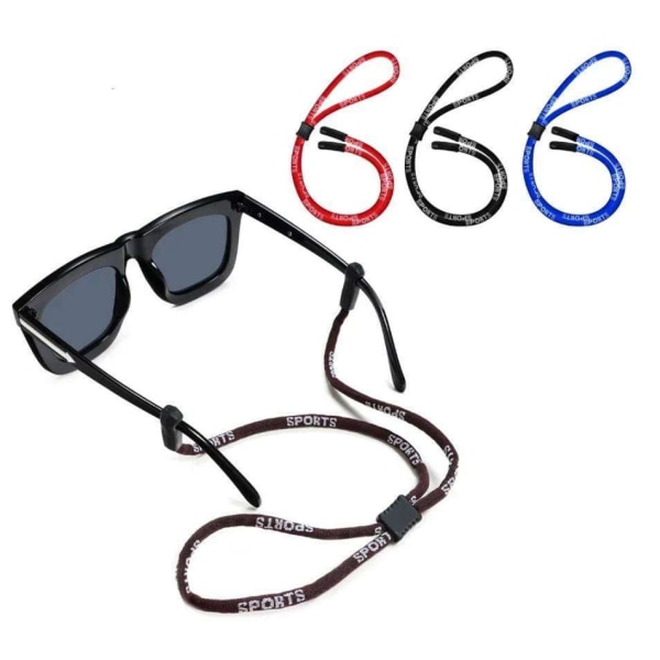Justerbara glasögonsnoddar sportband Blå