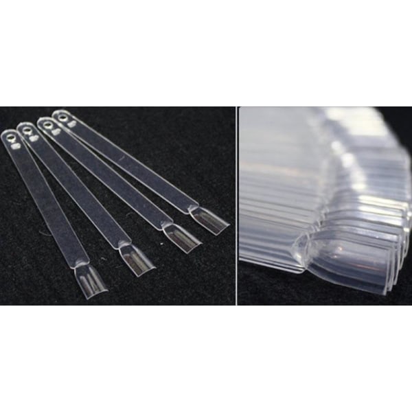 Displayspidser, fleksibelt prøvekort / display med tip i plexiglas Transparent
