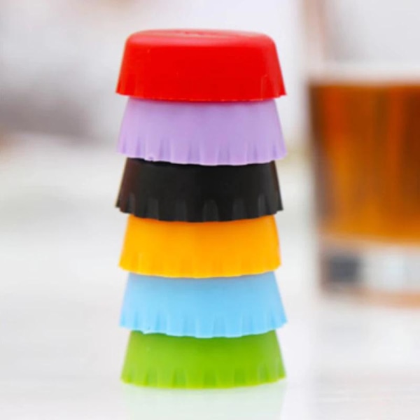 6-pakkaus oluensäästäjä oluen ystäville - Tyhjiötiivisteet - Tulppa Multicolor