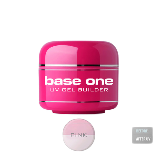 Base one - Builder - Pink 15g UV-gel Rosa