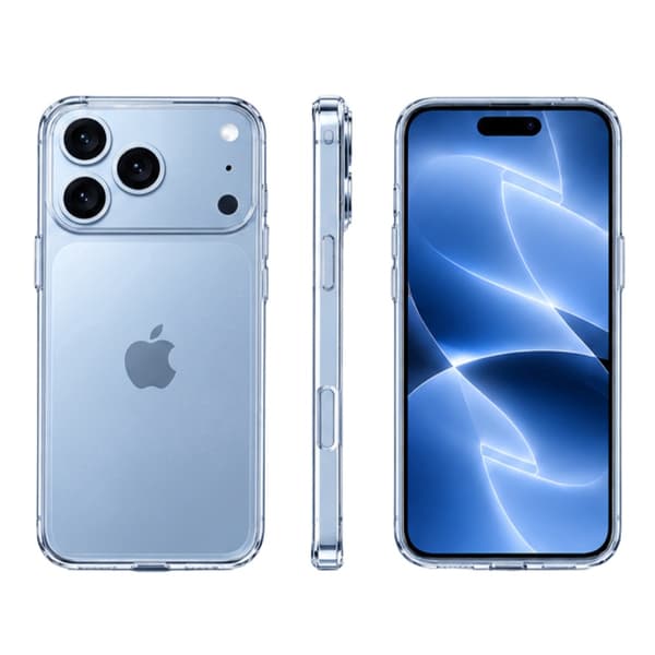 iPhone 17 Pro Max Transparent Silikonskal – Ultratunt 1,5 mm Clear Case Transparent
