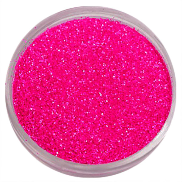 Negleglitter - Finkornet - Neonrosa (matt) - 8ml - Glitter NeonPink