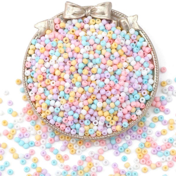 Seed beads - 2mm - 6000st - Macarons Glass MultiColor 6000st