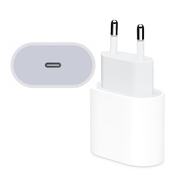 25W iPhone Snabbladdare för Apple 11/12/13/14/15 med USB-C Strömadapter Vit