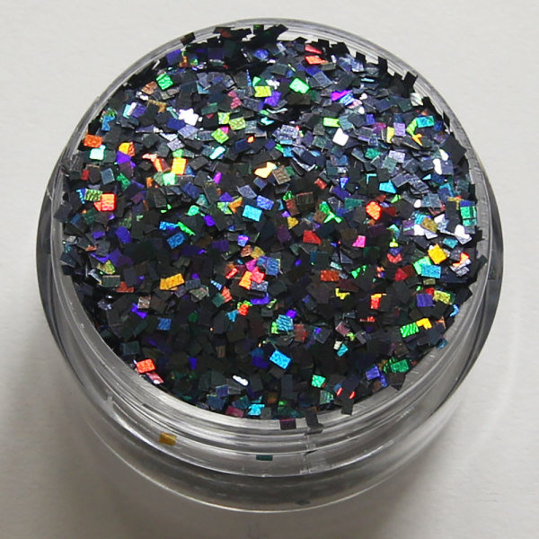 Negleglitter - Firkantet - Grå - 8ml - Glitter