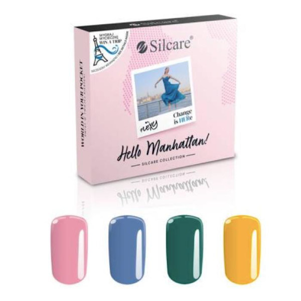4-pakning - Gelelakk - Flexy - Hello Manhattan sett UV gel/LED Multicolor