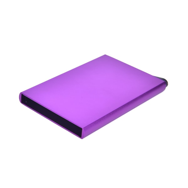 Pop-up kortholder - aluminiumsdeksel - (RFID-sikker) Purple