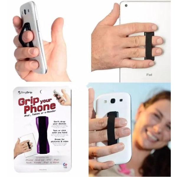 5-Pack - Mobiltelefonholder - Holder for Mobil / Mobilring / Grip Grey