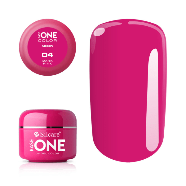 Base one - Neon - Dark pink 5g UV-gel Rosa