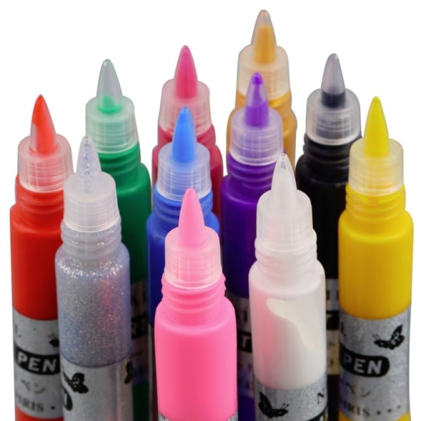 12 Nagellackspennor,  Nail Art Pens – Nagellack multifärg