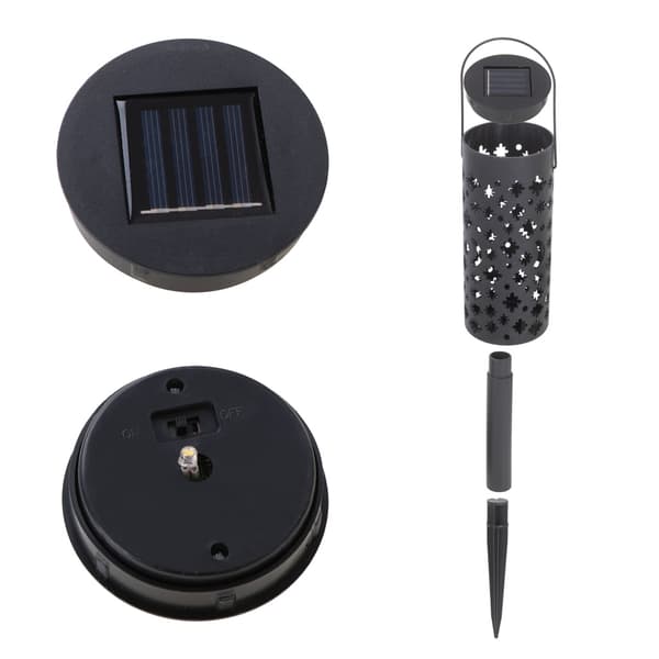 Solcellslyktor för Trädgård – LED med Skymningssensor (4-pack) Måne & Stjärnor Black