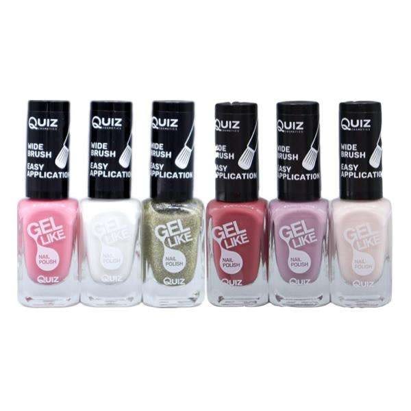 6st nagellack, nail polish - Set  - multifärg