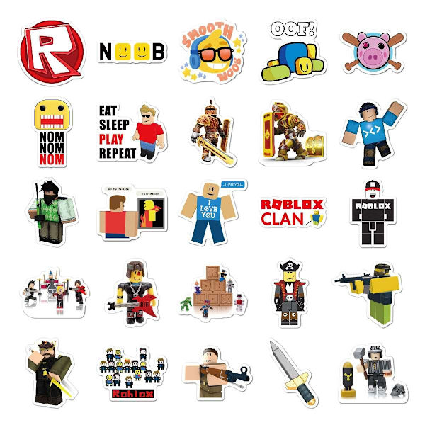 50 stk Roblox Stickers Vandtæt Laptop Bagage Skøjte Multicolor