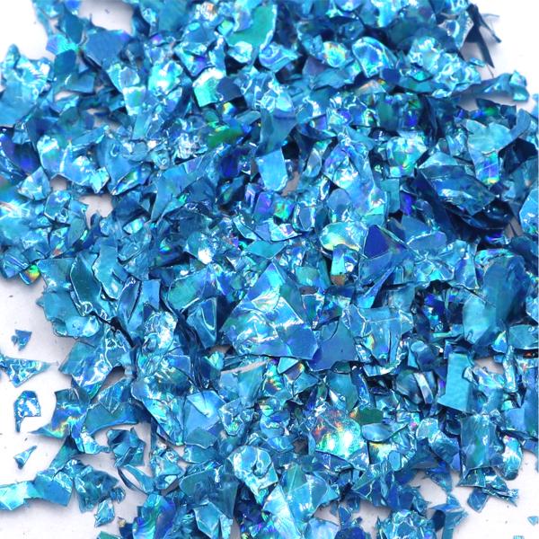 Nail Glitter - Flakes / Mylar - Blå - 8ml - Glitter Blue