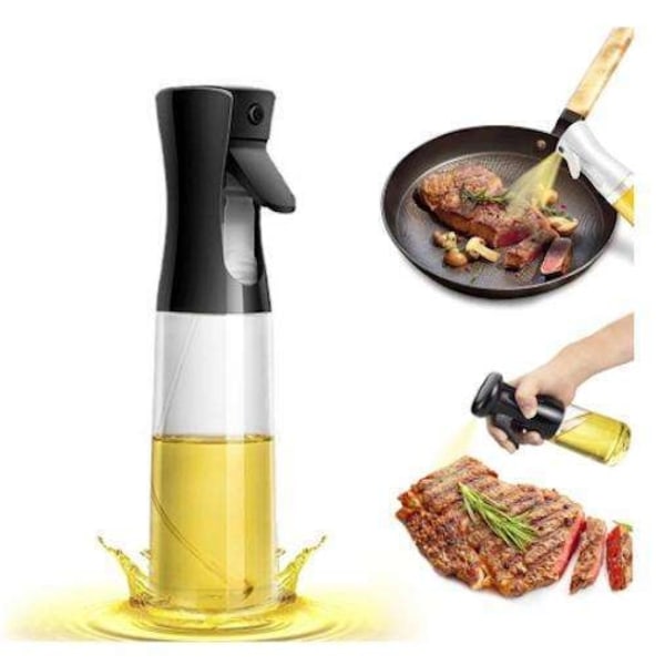 Sprayflaska i glas för olja & vinäger - 200ml Svart
