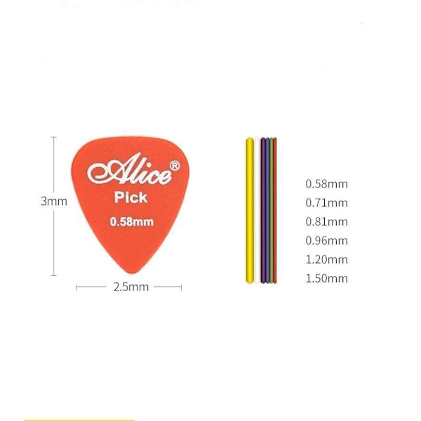 10-pack Guitar Plectrum, Tone Control -sähkökitara ja sähköbasso Multicolor