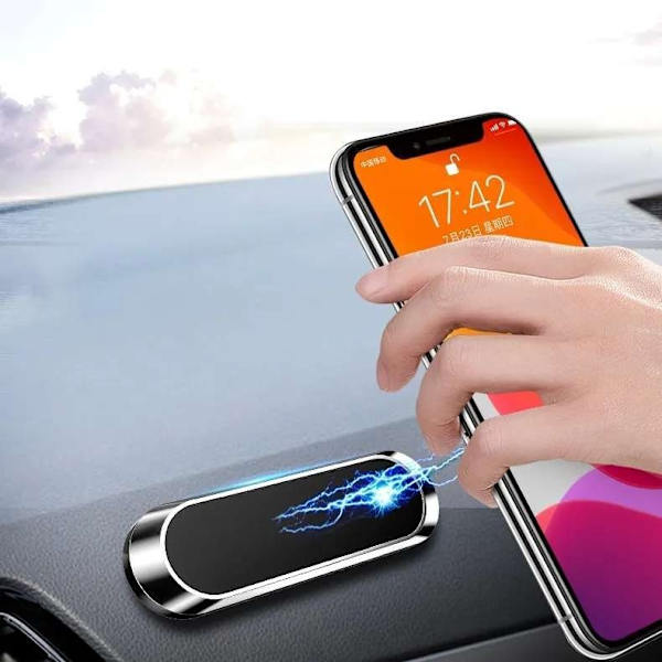 Universaali mobiiliteline autoon - Yksinkertainen, joustava magneetilla Black