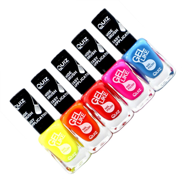 5 stk neglelak, neglelak - Neon Multicolor