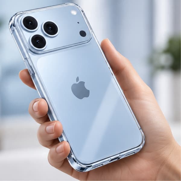 iPhone 18 Pro Max Transparent Silikonskal – Ultratunt 1,5 mm Clear Case Transparent