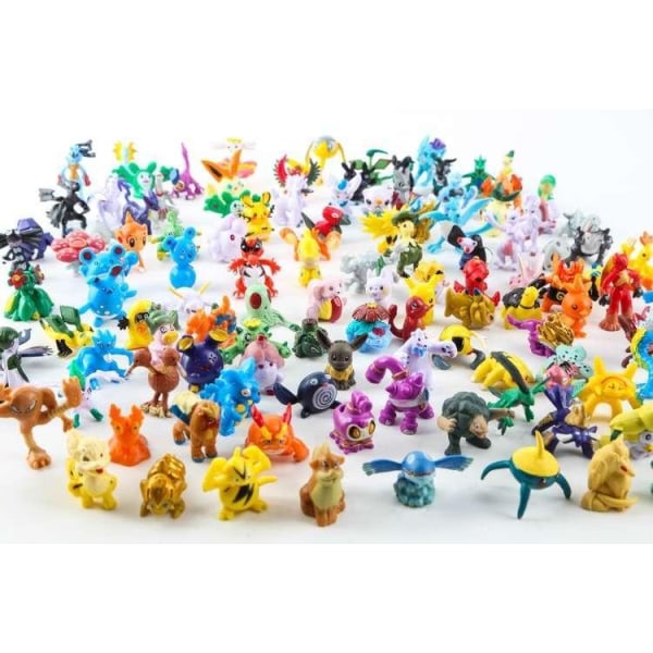 144 kpl värikkäitä Pokemon figuuria - Kerää Mini Pokemon Pikachua Multicolor