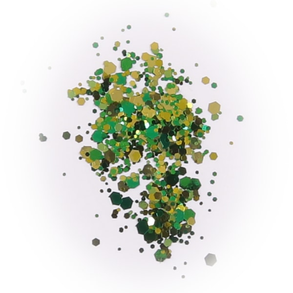 Negleglitter - Mix - Grøn grøn - 8ml - Glitter Green