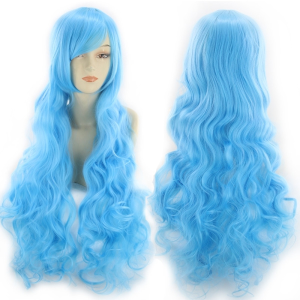 Synteettinen peruukki juhliin, Pride-, paraateihin ja cosplay-käyttöön 80 cm #4