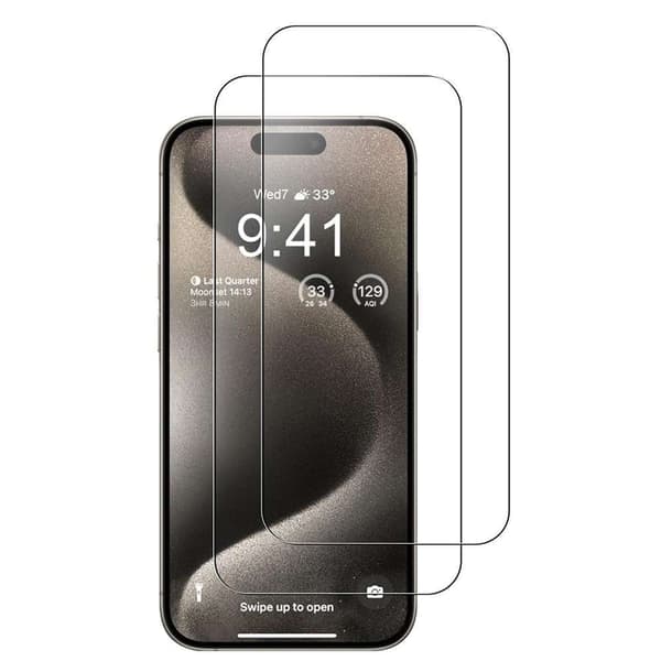 3 stk Herdet glass iPhone 15 pro max / 15 plus - Skjermbeskyttelse Transparent
