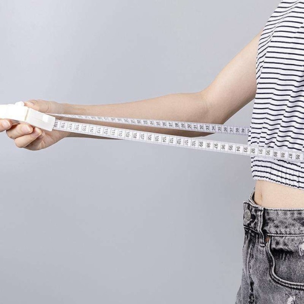 Vartalon mittanauha - Seuraa vartalon ja vaatteiden kokoa White