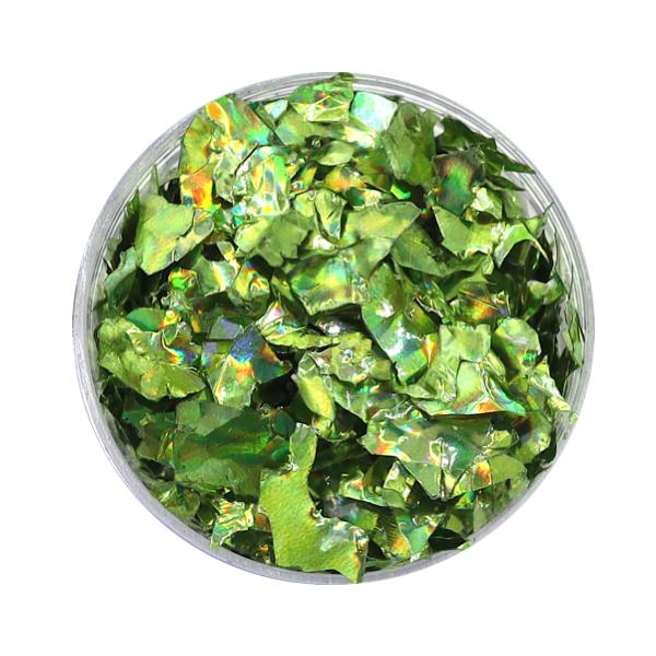 Nail Glitter - Flakes / Mylar - Grønn - 8ml - Glitter Green