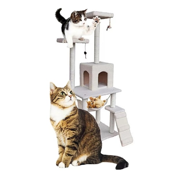 Kattetræ - 158cm - Kradsestolper - Kradsemøbler Beige